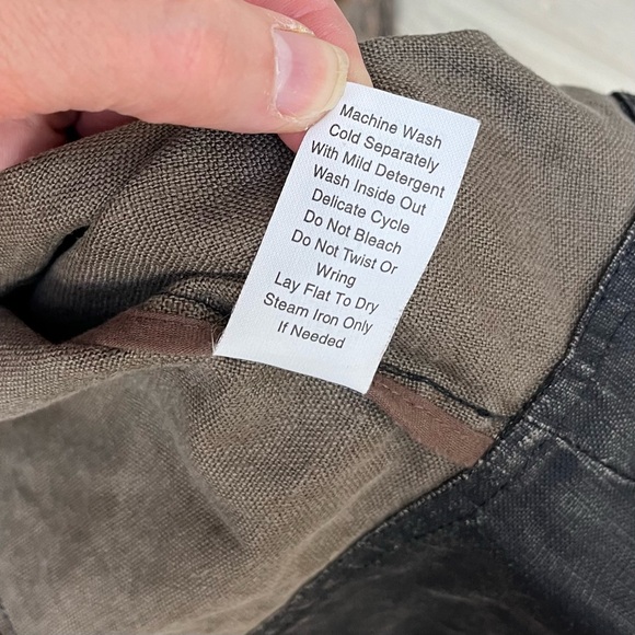 CAbi Waxed Linen Moto Jacket in Sz S - Picture 10 of 13